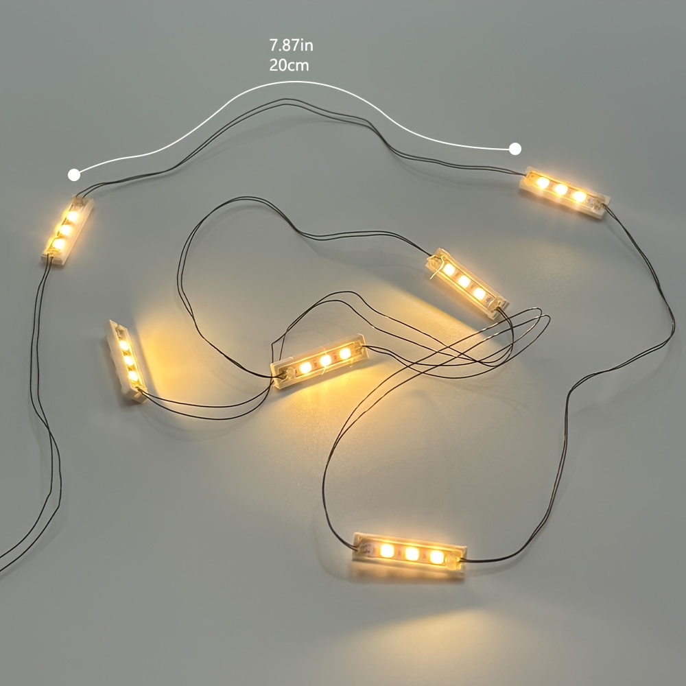 LED Building Block Lighting Kit 4 Warm 1x4 Bricks