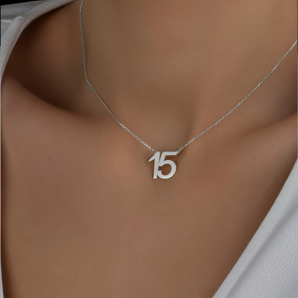 Custom Lucky Number Necklace, Minimalist Design