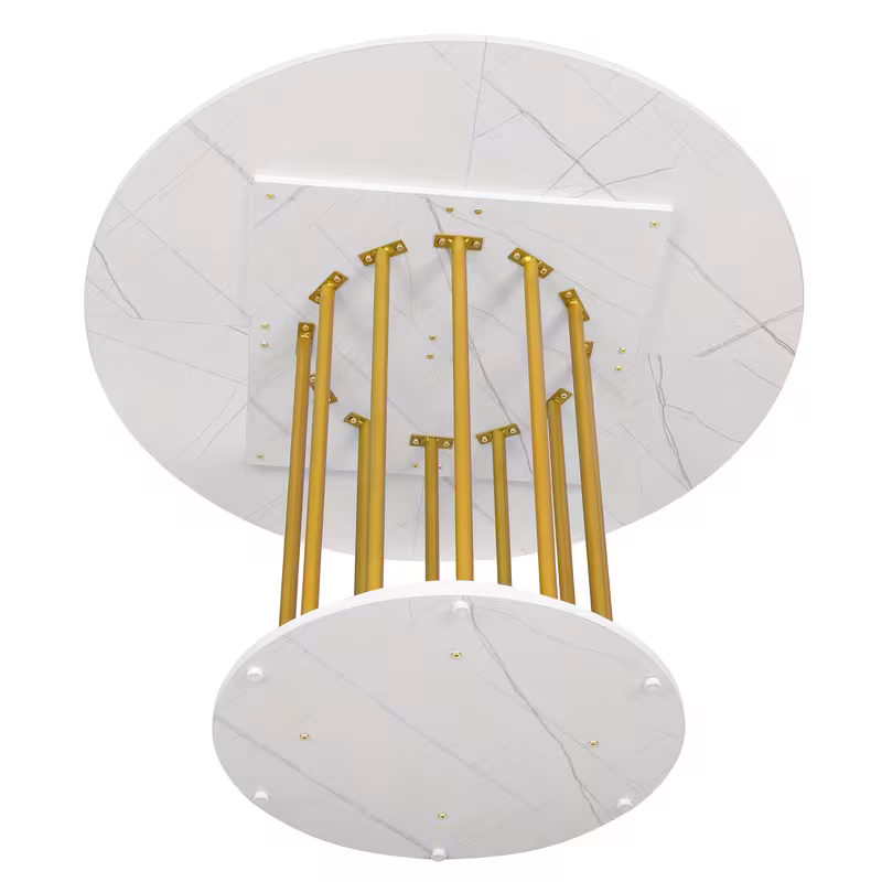 modern round dining saving for small spaces seats 2 easy table with sturdy metal frame ideal for apartments dining room living room contemporary decor furniture dining room table marblelook sleek furniture durable construction minimalist homes 5