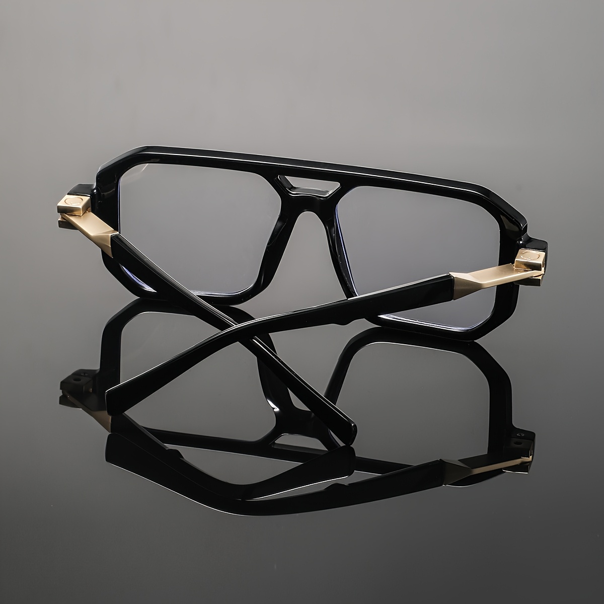 Men's Plastic Flat Top Square Oversized Reading Glasses
