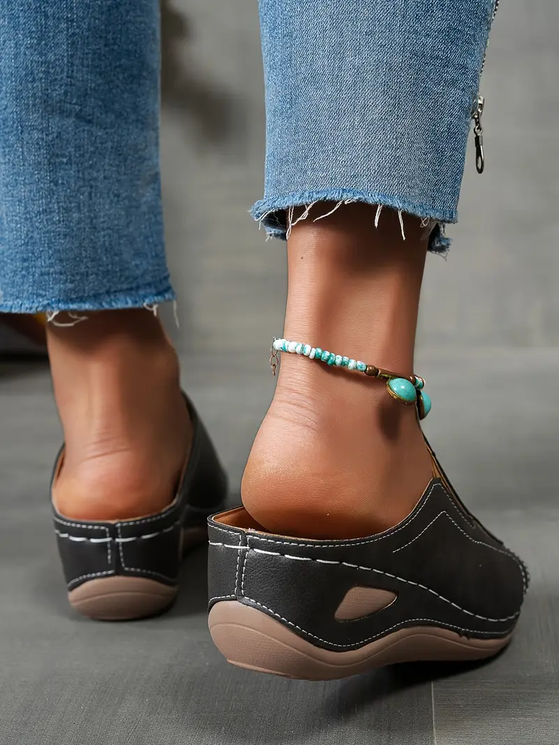 womens comfortable casual wedge sandals everyday anti slip shopping shoes summer outdoor beach slippers Product details 12