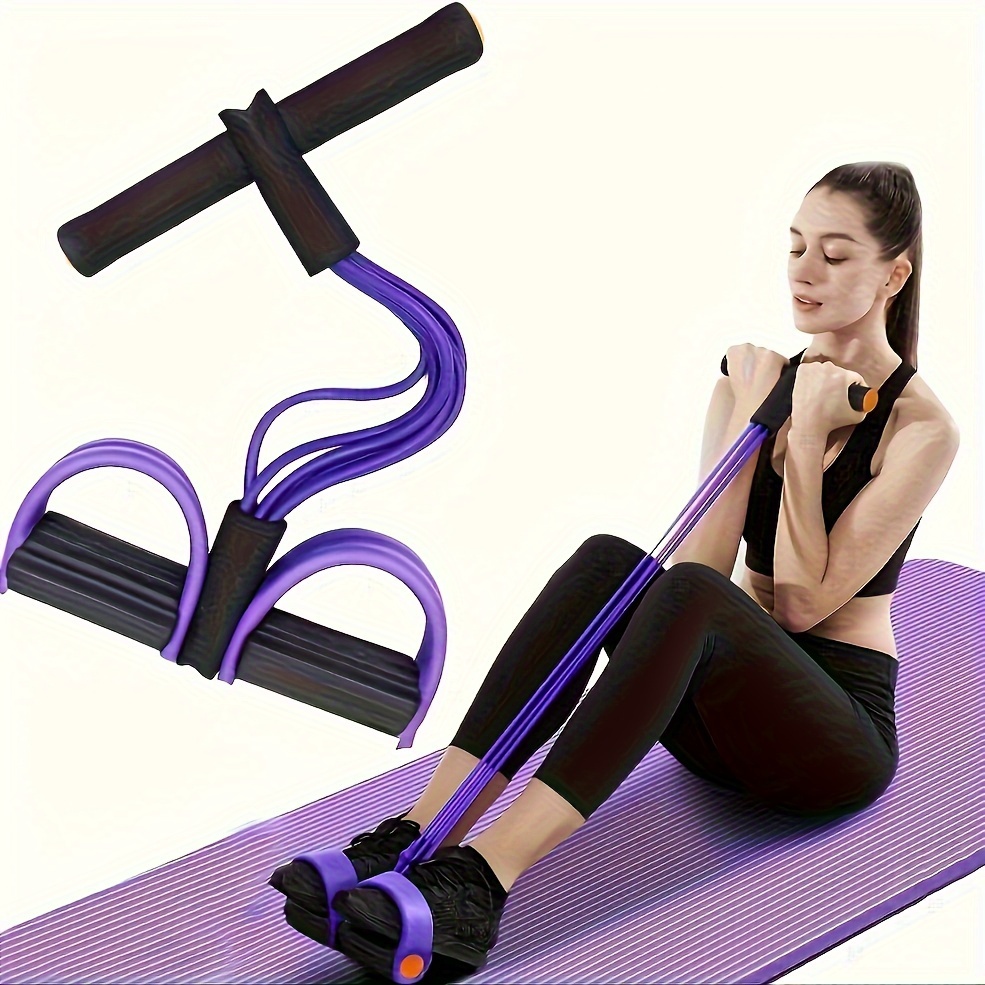 

6-tube Elastic Yoga Pedal Pull Rope - Fitness Equipment For Stretching, Slimming & Training Of Belly, Waist, Arm & Leg Muscles