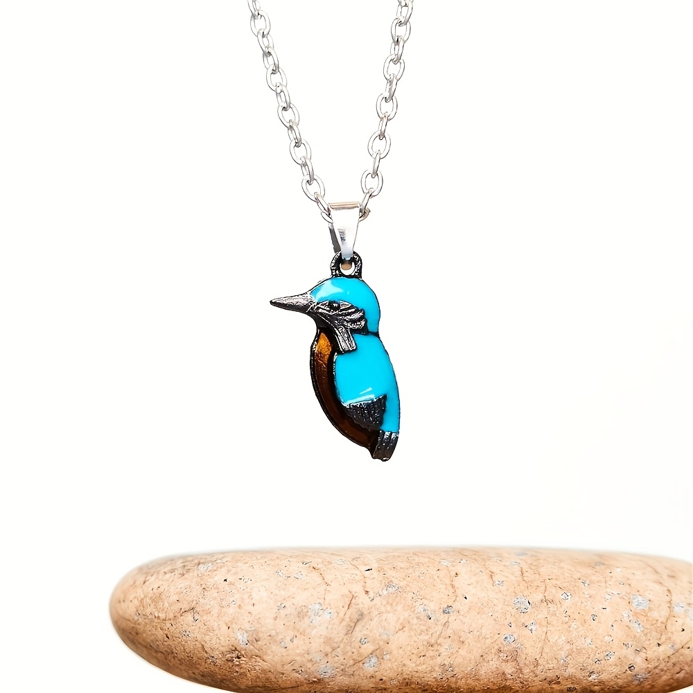 TEMU Pendentif Oiseau Turquoise Créatif, Bijou pour Fille, Accessoire de Mode Simple pour et Soirée, pour Adolescente