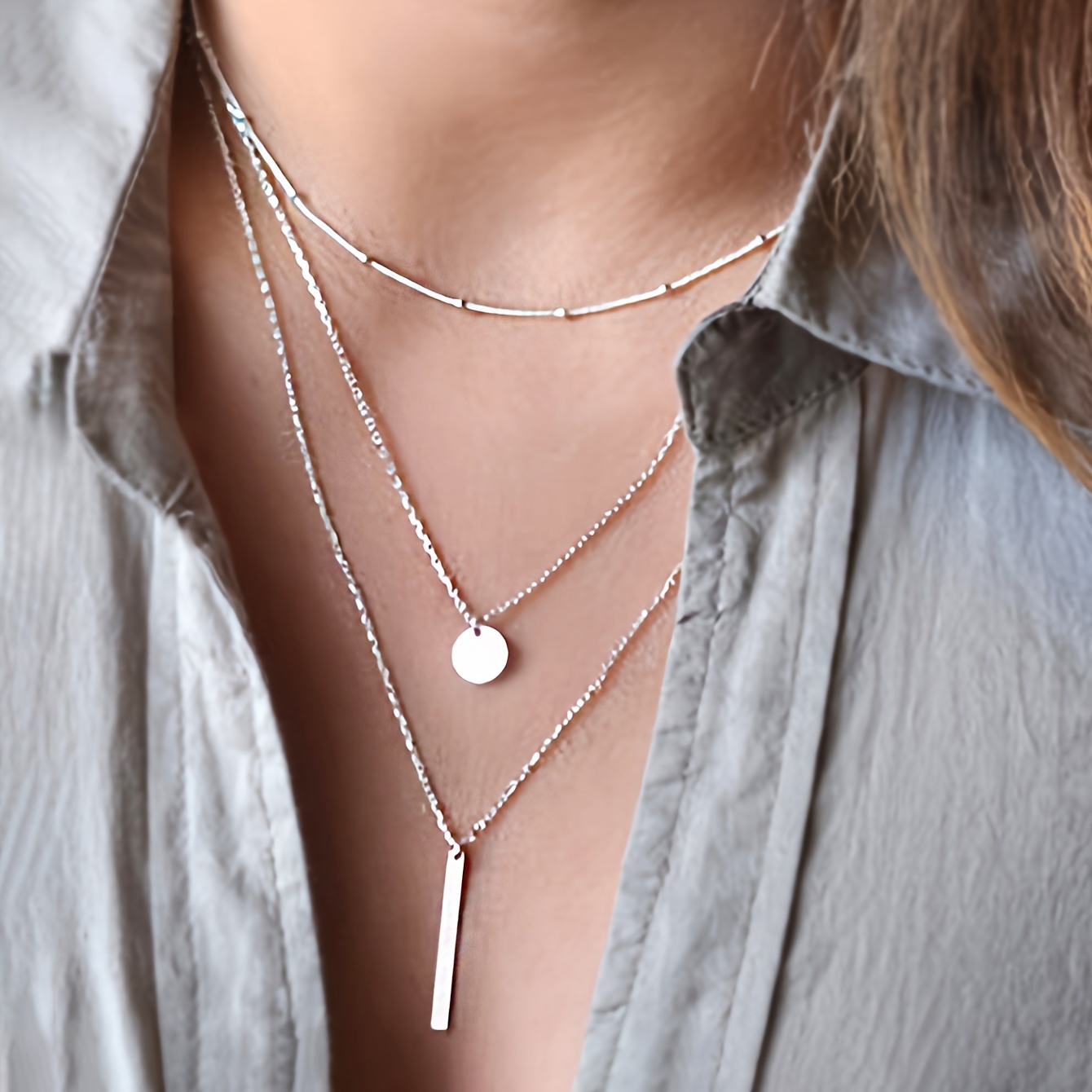 

Necklace Round Pendant - & , Alloy, For Or Parties