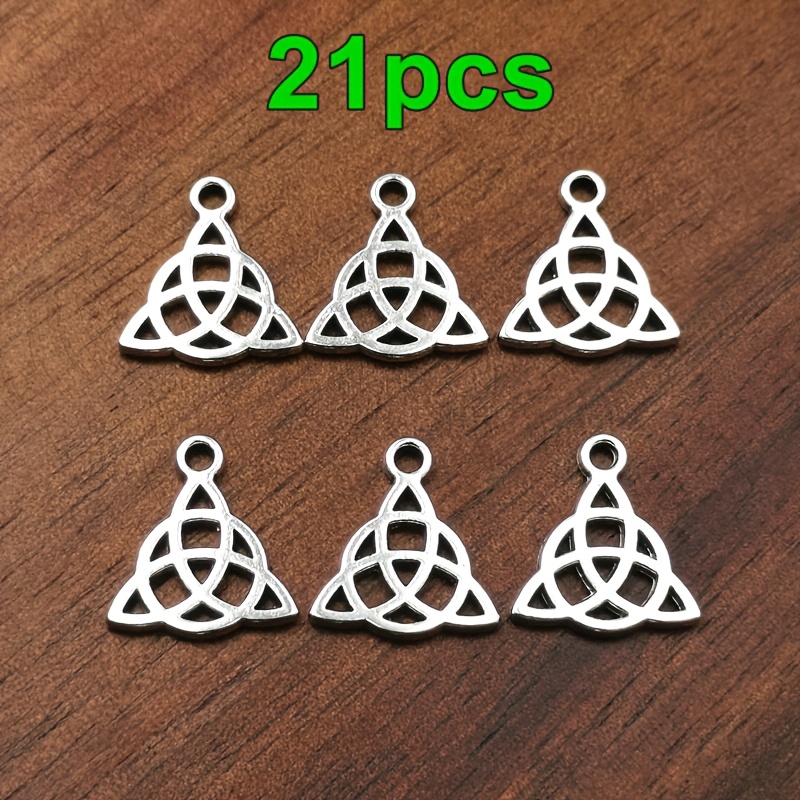 TEMU 21pcs Celtic Talisman Pendants, Women's Fashion Charms, Handmade Necklace, Earrings, Bracelet, Anklet Additions, Bohemian Style, Jewelry Making
