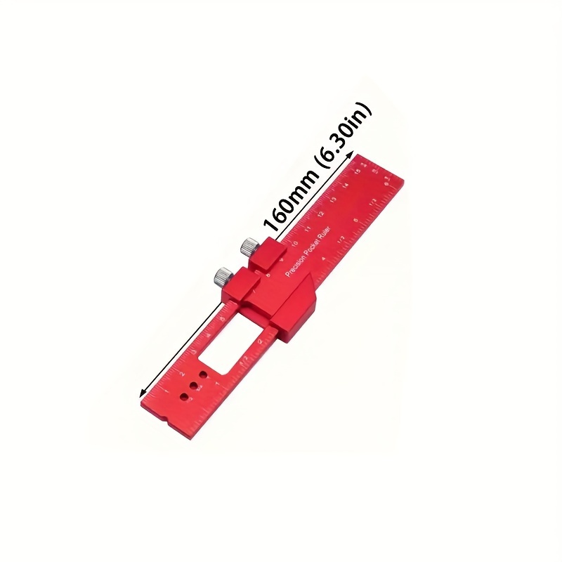 1pc Aluminum Alloy Positioning Ruler, Angle Ruler, Woodworking Multifunctional Marking Ruler, T-shaped Ruler, Marking Measuring Ruler