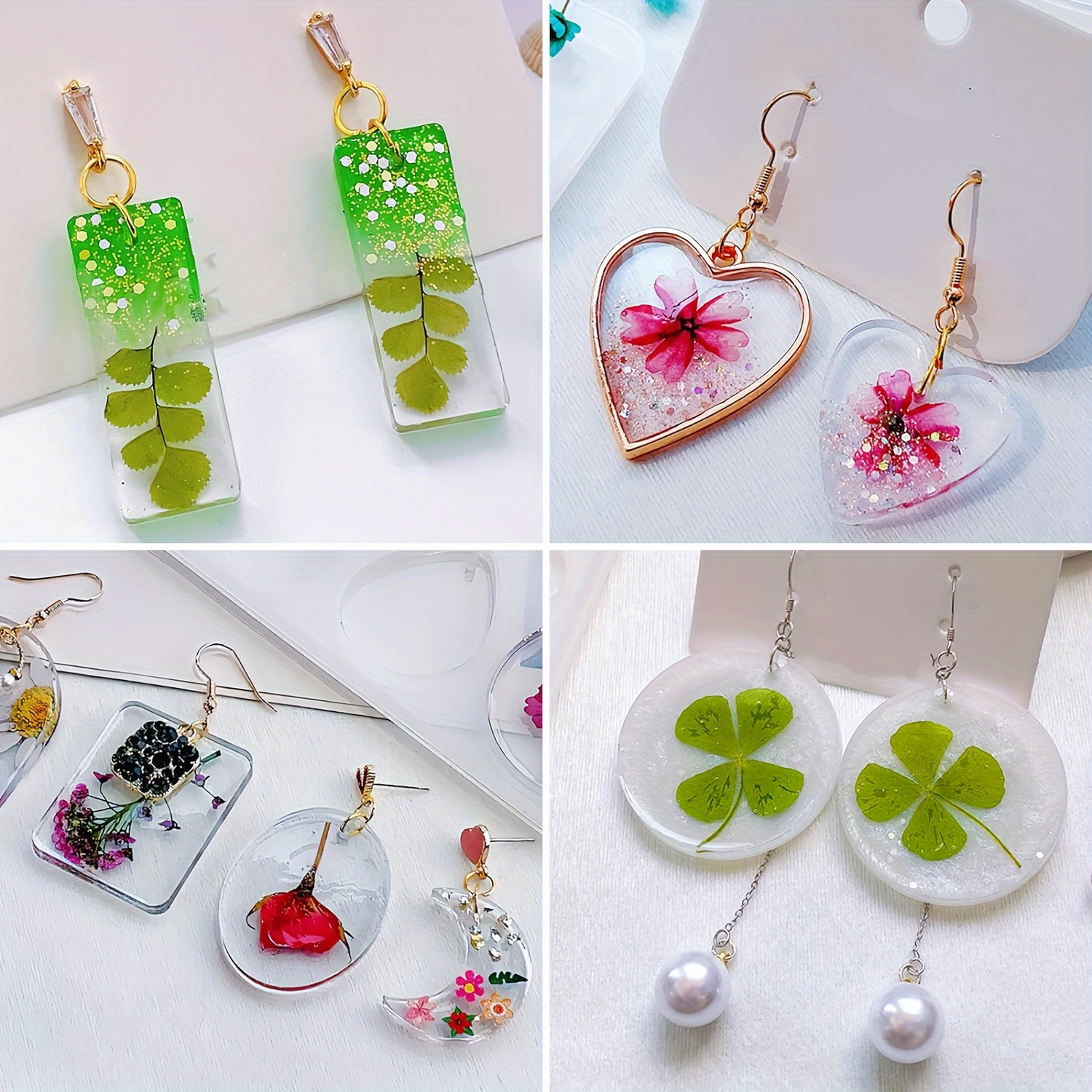 2 Pièces Moules En Silicone Pour Pendentifs De Noël Moules En Résine époxy Boucles D'oreilles