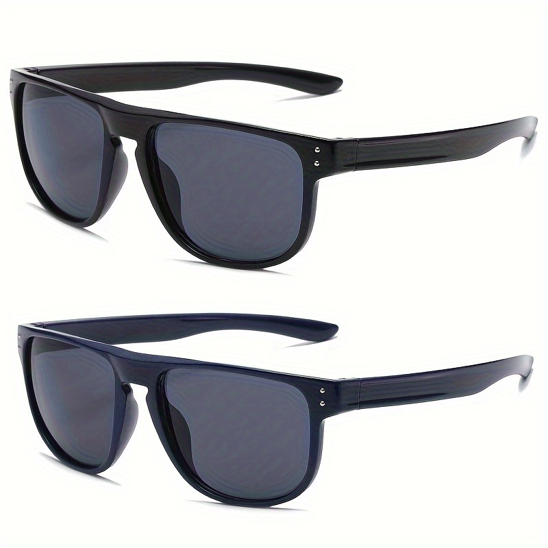 1pair 2pairs Classic Versatile Flat Top Black Sunglasses For Men