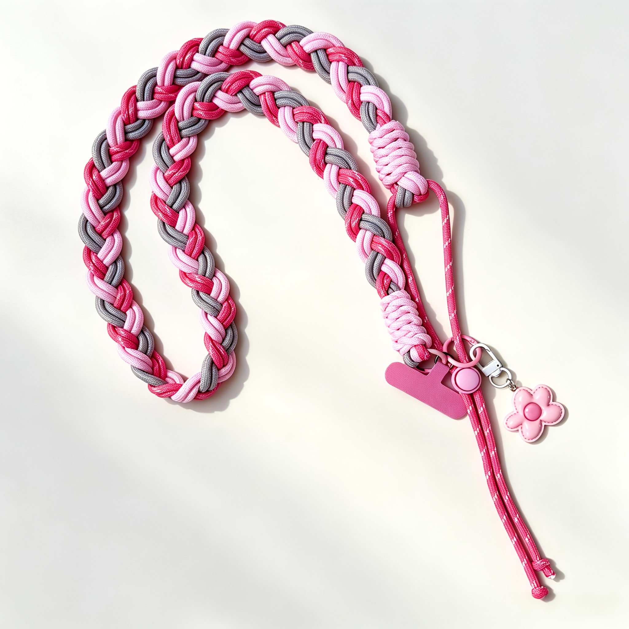 TEMU Cordino per telefono intrecciato a , tracolla, catena per telefono in paracord macram癡 colorata, cordino per custodia per telefono con ciondolo