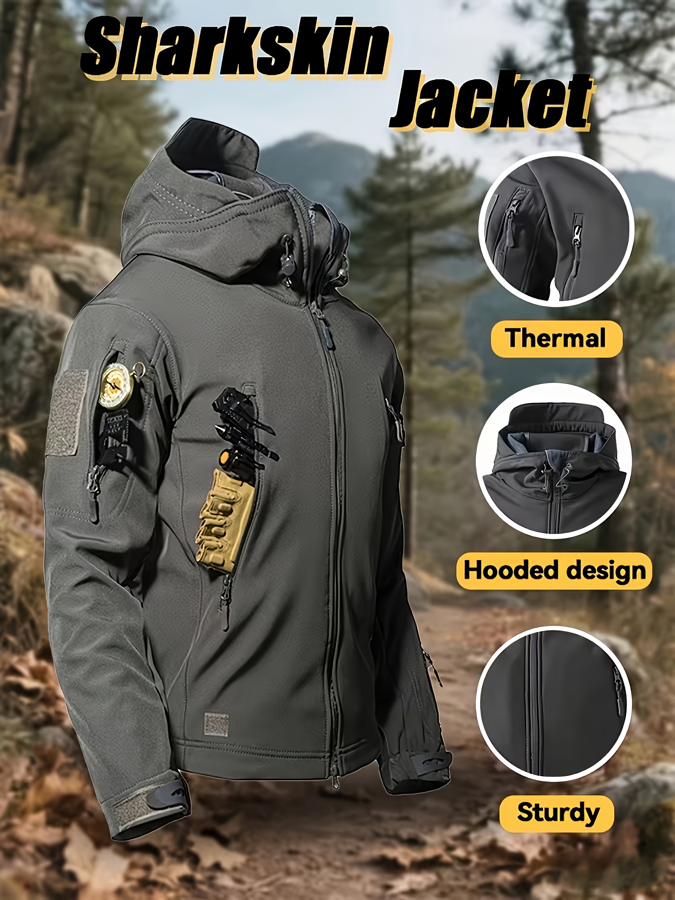 Light Photon Men's Winter Tactical Suit with Cycling Jacket and Pants