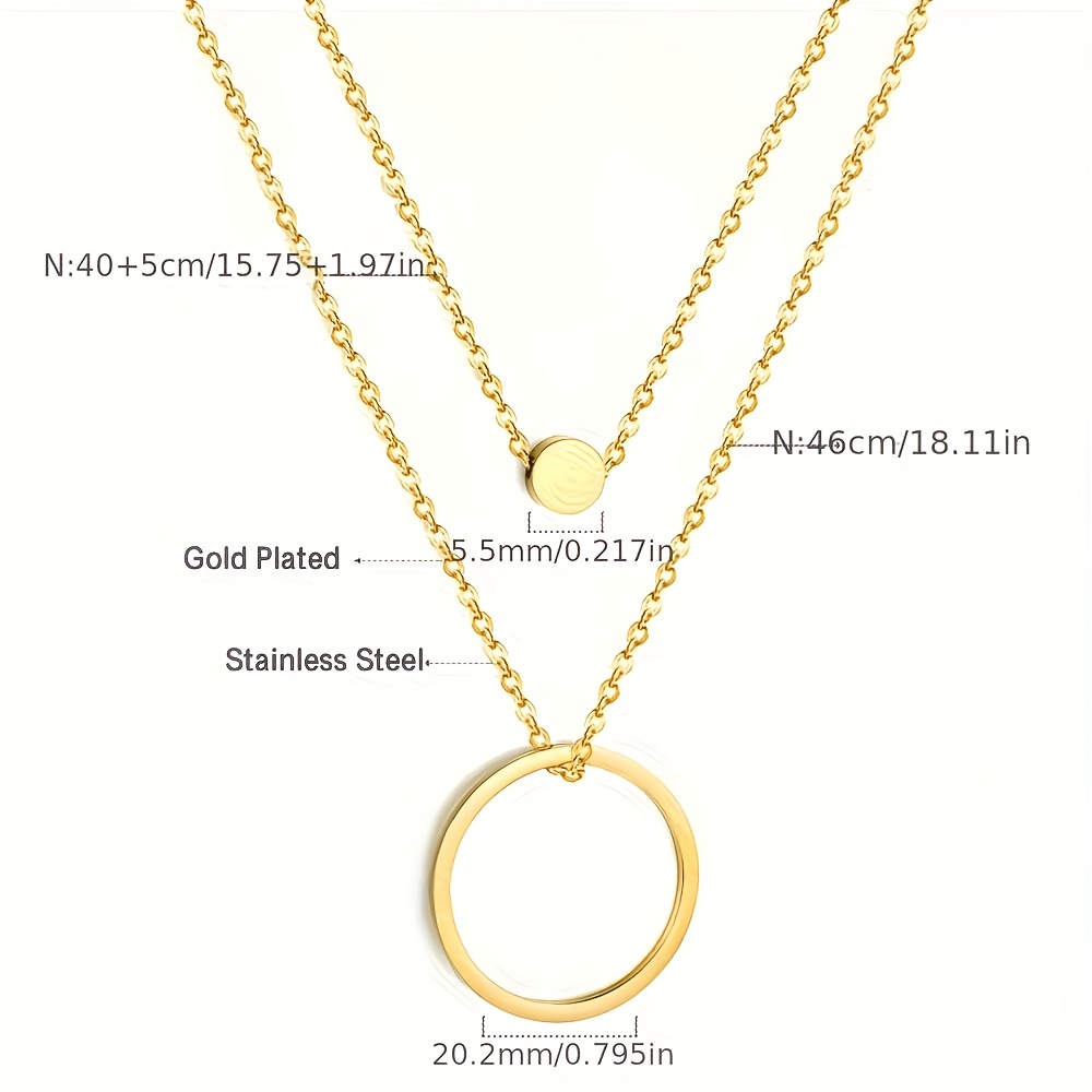 Women's 18K Golden Plated Western Hollow Circular Pendant Necklace