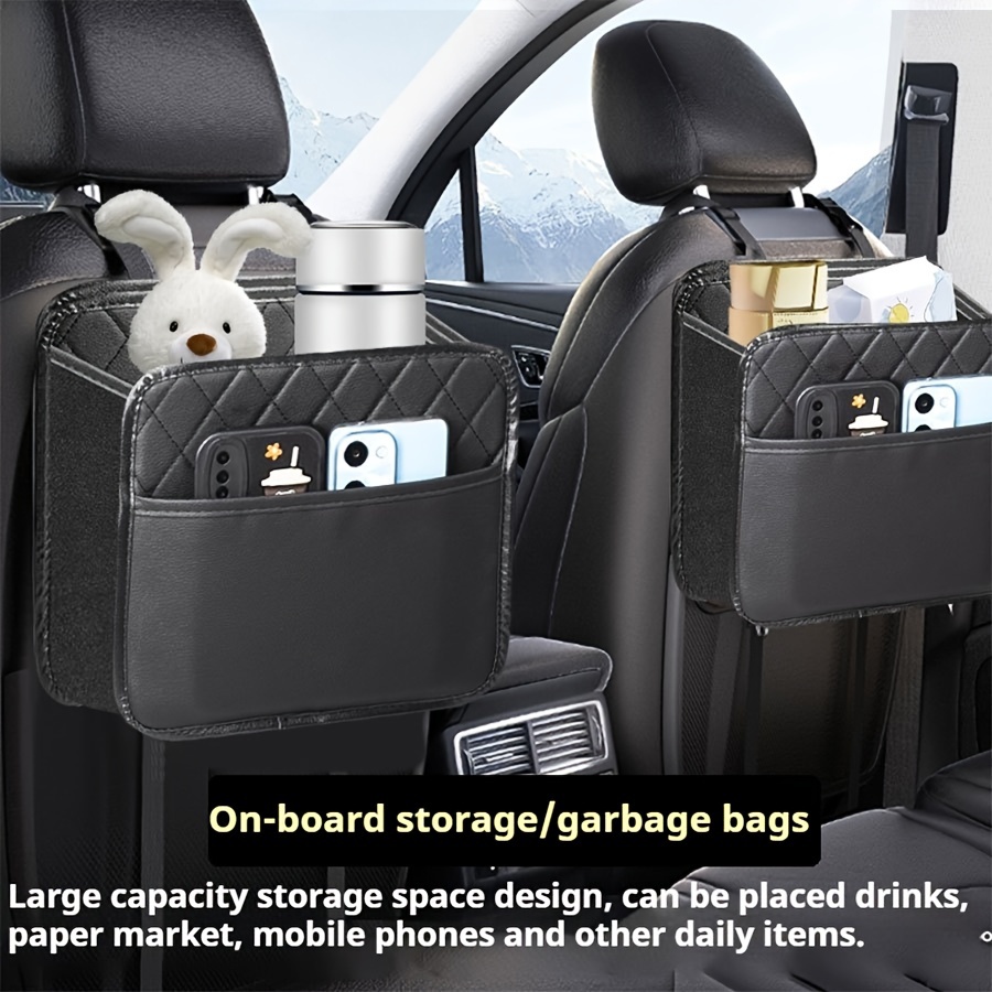 

Pu Leather Car With Multi- Bag And Garbage Bin Functionality For Vehicle Interior Accessories