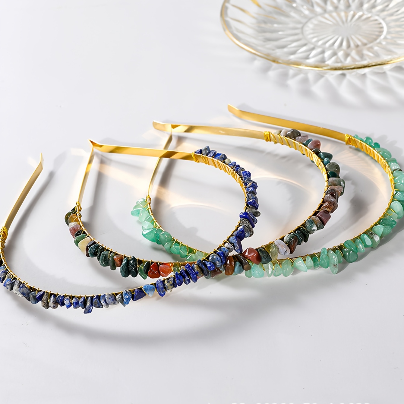 5 Stück Kristall Stirnbänder – Strass Haarreifen In 5 Farben, 13,5 Cm Breit – Perfekt Für Hochzeiten, Partys & Alltag