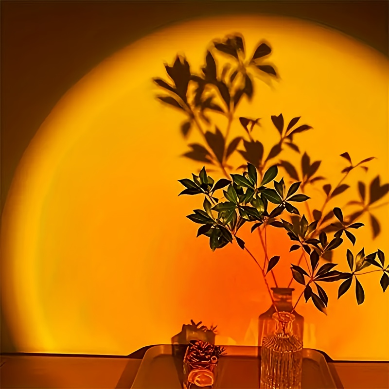 Sunset Ambiance Light, LED Night Light, Sunset Lamp, Projection Light, Photography Fill Light, Romantic Sunset Light for Bedroom and Living Room Decor, Family Gathering Birthday Gift, Vehicle and Room Decoration, Photography Fill/Selfie, Party, Camping Wedding Decor - Perfect Gift for Friends