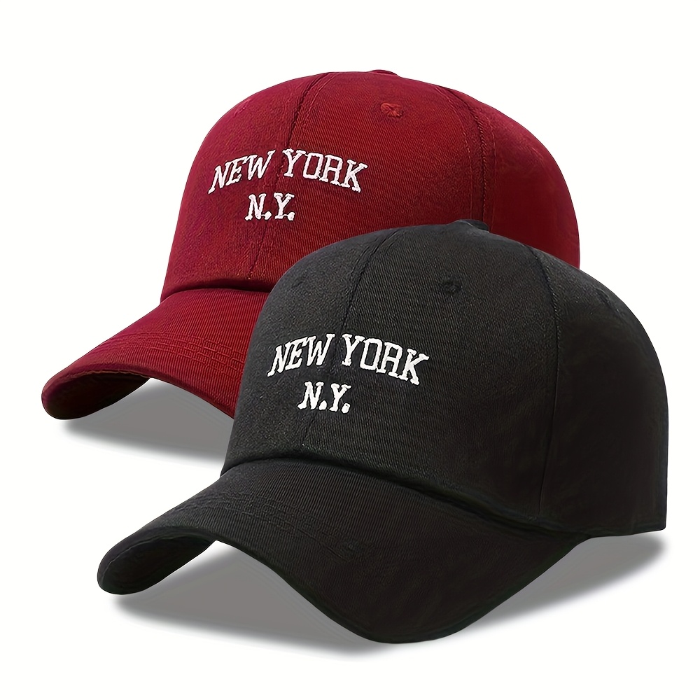 TEMU 2pcs Fashion Letter Embroidered Men's And Women's Baseball Hats, Outdoor Sports And Summer