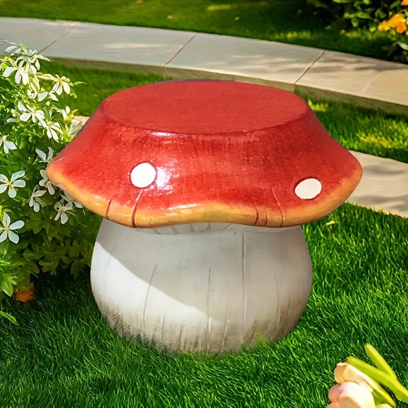 1pc mushroom garden stool resin outdoor garden Temu