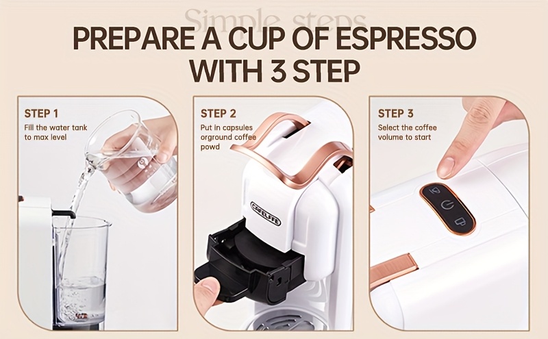  4 in 1 capsule coffee maker mk603 hot cold brew espresso machine 19bar suitable for nec capsules dg capsules ese and coffee powder easy to clean rust proof 0 6l removable water tank suitable for home kitchen and gift details 16