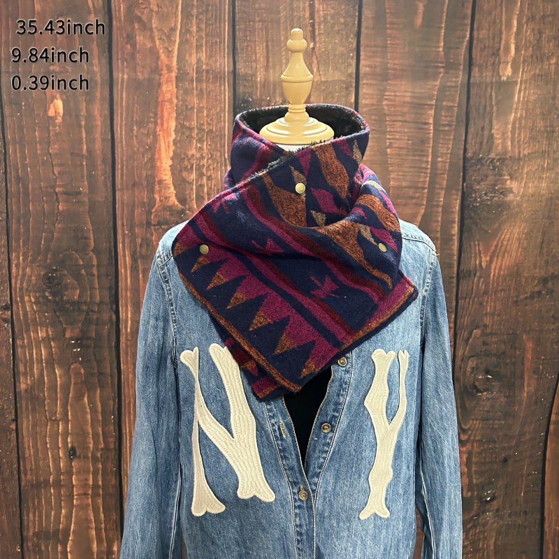 Cozy Western-Style Wool Blend Scarf Hood For Women – Soft Velvet, Warm & Stylish