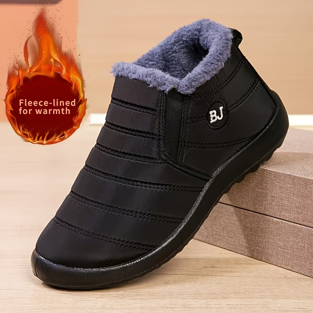 New Winter Fleece-Lined Snow Boots, Casual Outdoor Shoes