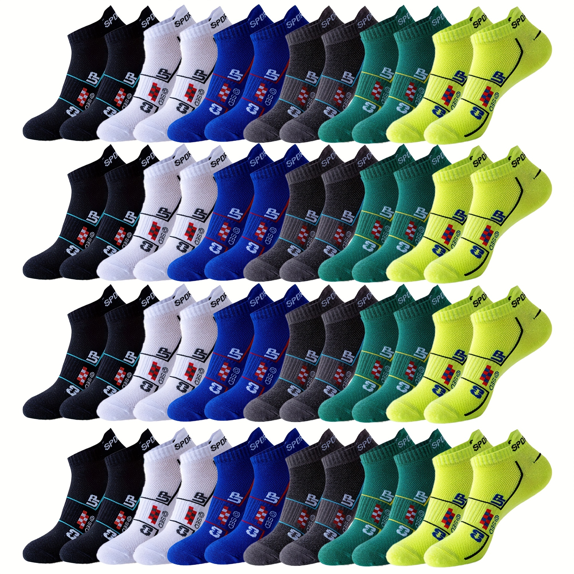 

24 Pairs Of Men's Anti Odor & Sweat Absorption Low Cut Socks, Comfy & Breathable Thin Sport Socks, For Daily And Outdoor Wearing