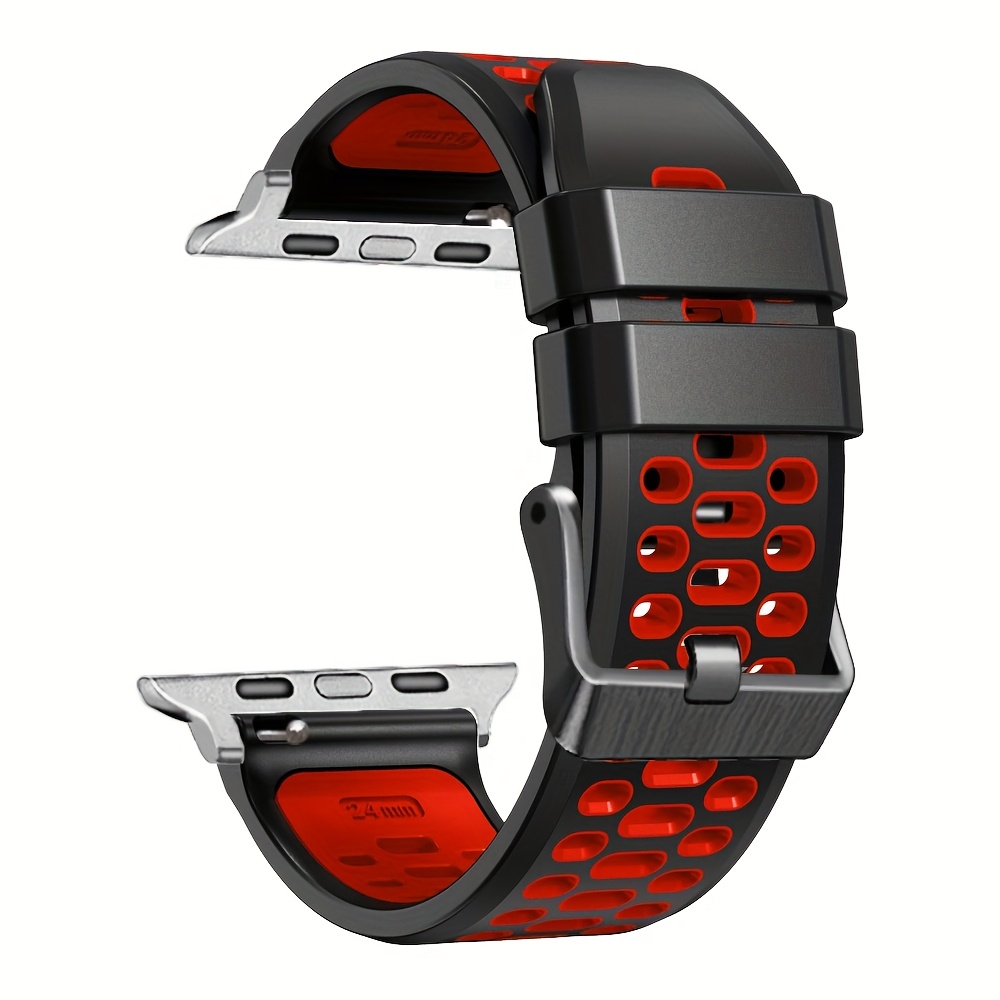 E-shop Atmungsaktives Sportarmband für Apple Watch Ultra 2 49mm S10 46mm 45mm 44mm 42mm – Verstellbares Armband für Apple /2/3/4/5/6/7/8/9/10/SE