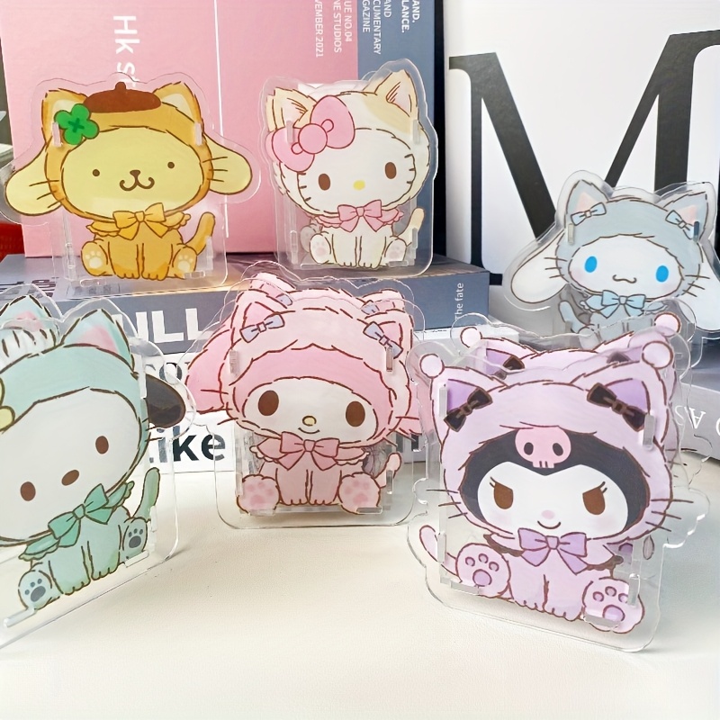 sanrios     and   pen holders transparent multi functional large capacity desktop storage box cute stationery organizer suitable for students to store and decorate