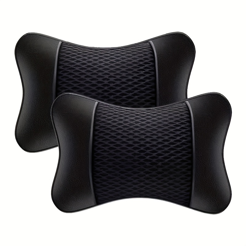 Image of Automobile Headrest Cushion, Neck Support Pillow Made Of Breathable Faux Leather, Designed For Driver Seats As Part Of Car Interior Additions