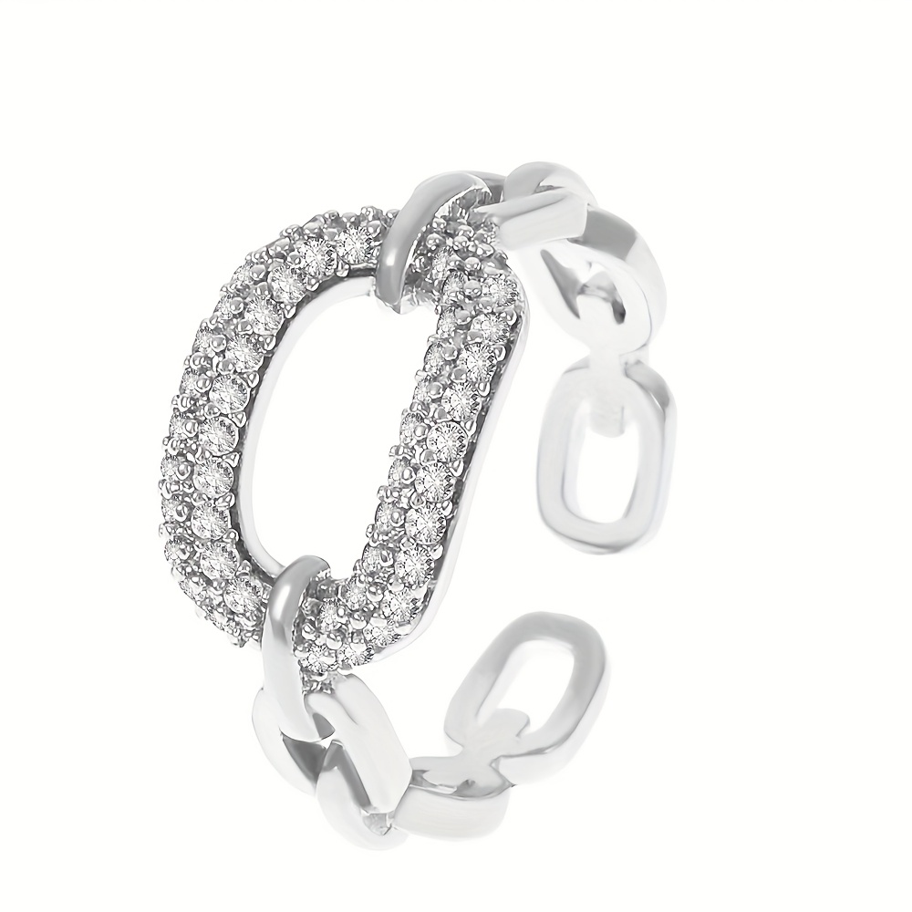 Gold Plated Copper Ring with Sparkling CZs for Everyday Wear & Parties