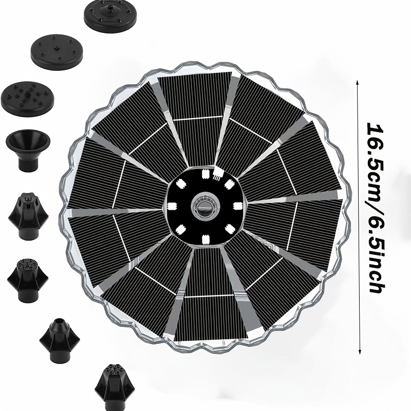 E-shop Neue 3,5W Outdoor Springbrunnenpumpe mit 1800Ma Solar-Akku Landschaft Garten Teich Vogelbad Tablett mit Lichtern für mehr Spaß in Ihrem Garten |
