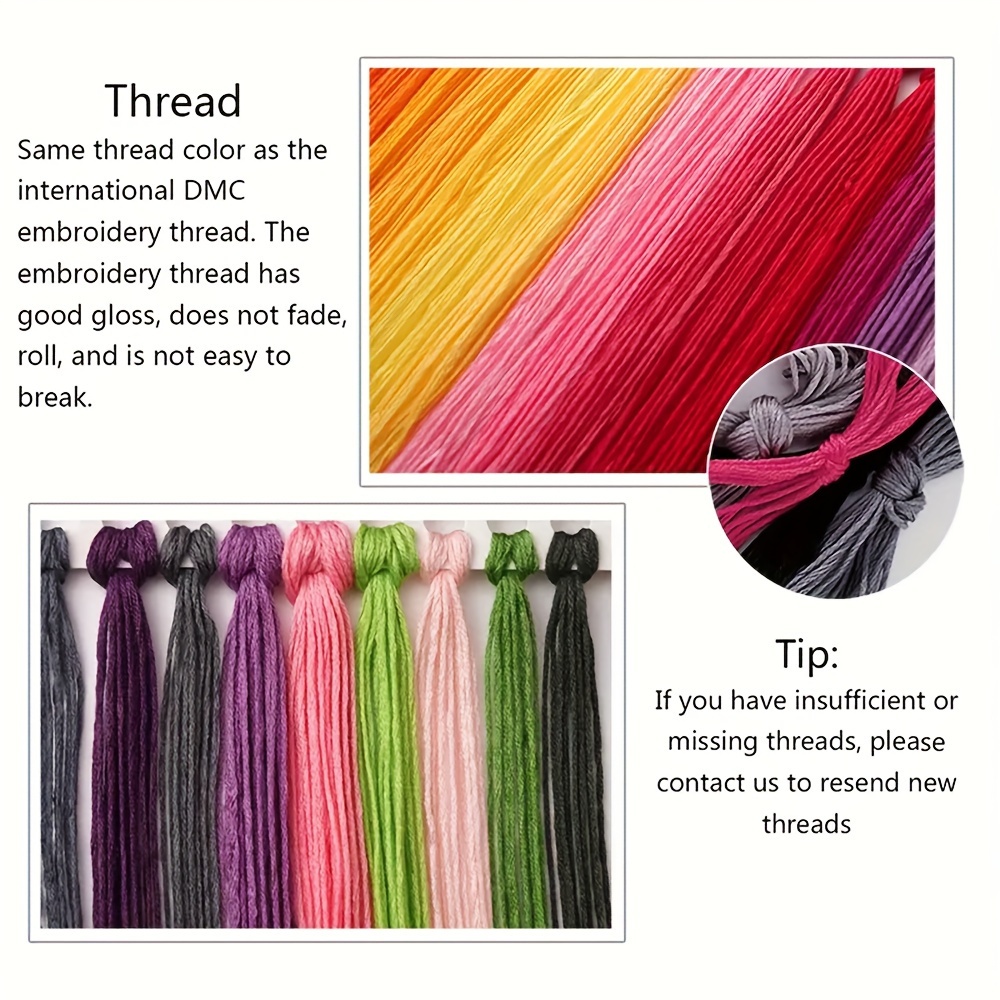 Cross Stitch Pattern Kit, DIY Thread Art Needlework