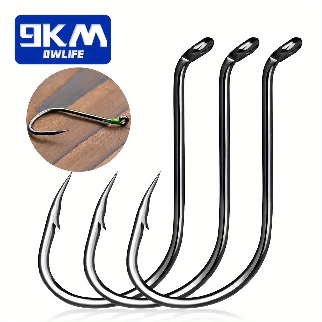 

9km 100pcs Octopus Fishing Hook Sea Carp Fishing Lures Hooks Black Fishing Jig Worm Hooks Tackle