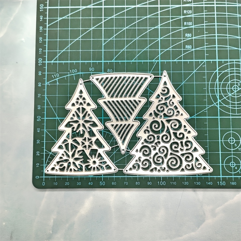 Image of 1pc Mini Christmas Tree Handmade Christmas Card Self-made Metal Embossed Mold Carbon Steel Cutting Die Cutting