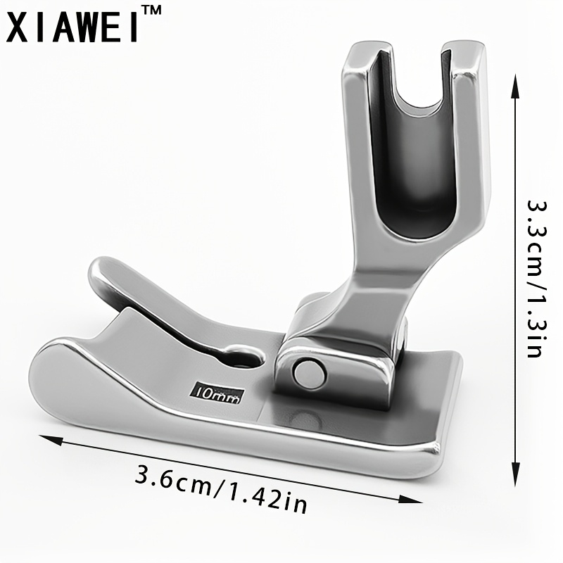 TEMU Pied presseur droit guide-point XIA WEI en tissu épais, pied presseur industriel à guide de bord, accessoire pour machine à coudre à plat à
