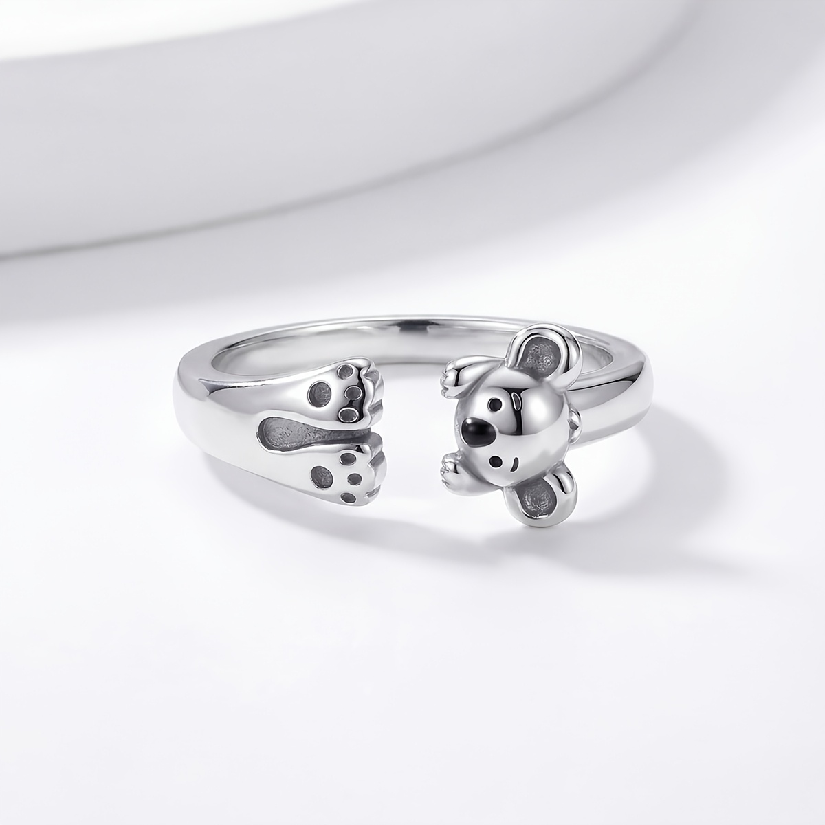 Women's Adorable Koala Open Ring, Versatile Fashion