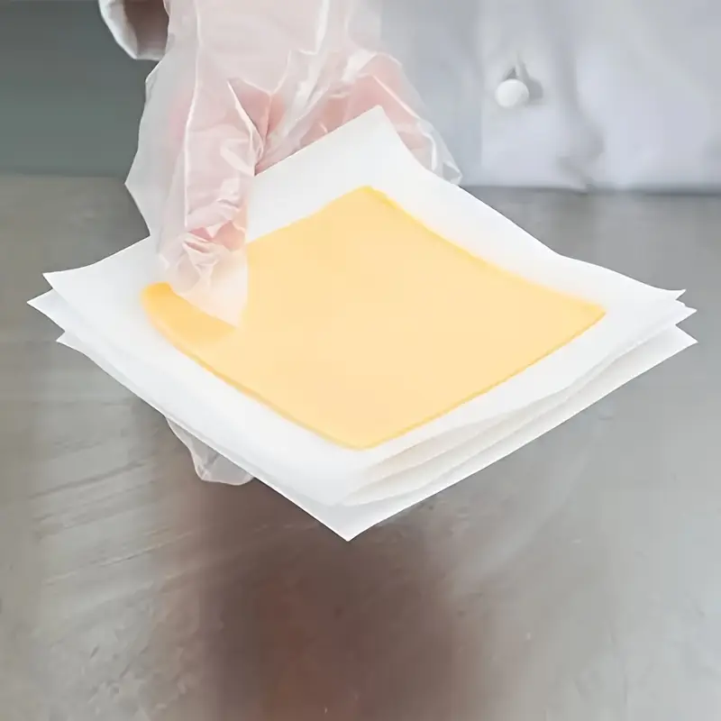 100 pack non stick waterproof oilproof butcher paper squares grade for burger patty separating baking bbq cake freezing candy wrapping holiday use versatile kitchen essentials cake wrapping nonstick surface material hamburger Product details 9