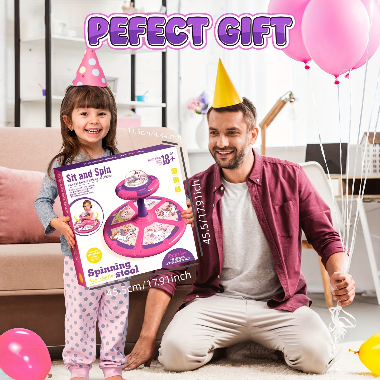TEMU Unicorn Sit And Spin Toys For Christmas Gift