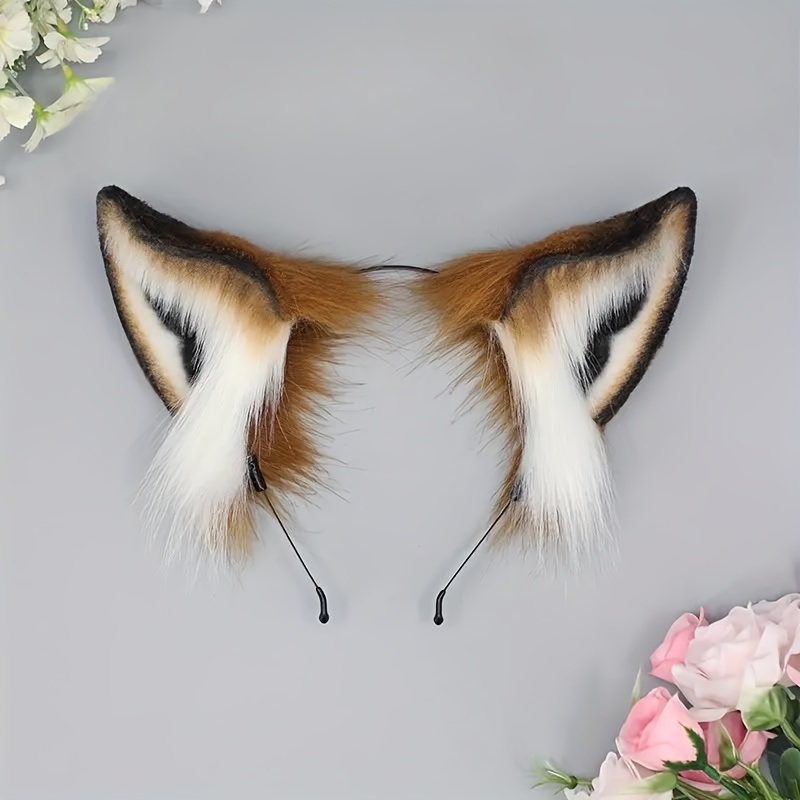 

Fox Ears, Furry Fox Ear Headband, Realistic Ear Headband, Cute Furry Fox Ear Animal Hair Accessories, Halloween Anime Role-playing Parties, Carnivals, Christmas Gifts