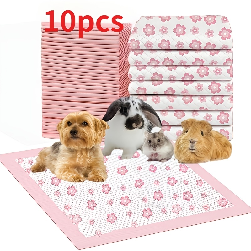 TEMU 10-pack Of Super Absorbent Disposable Pee Pads For Cats And Dogs | Odor-proof, Leak-proof Design, Portable Pet Waste Disposal Solution