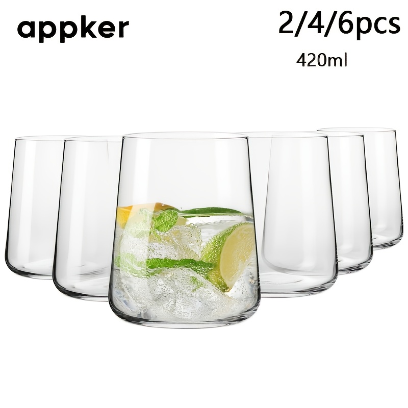2 4 6pcs glass cup set heat resistant cup milk and juice cup   cup   water cup cold drink   favors