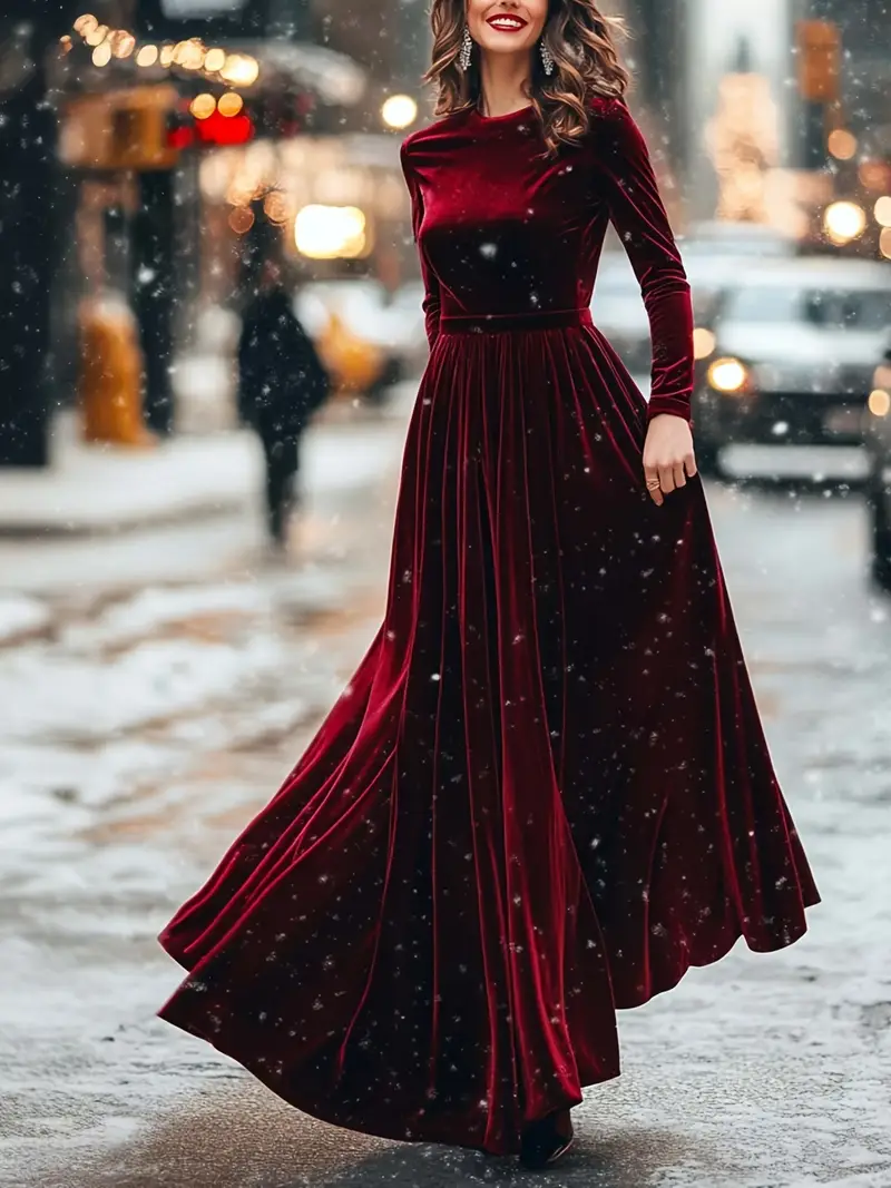 long sleeve velvet dress australia black long maxi dress with sleeves Keaton