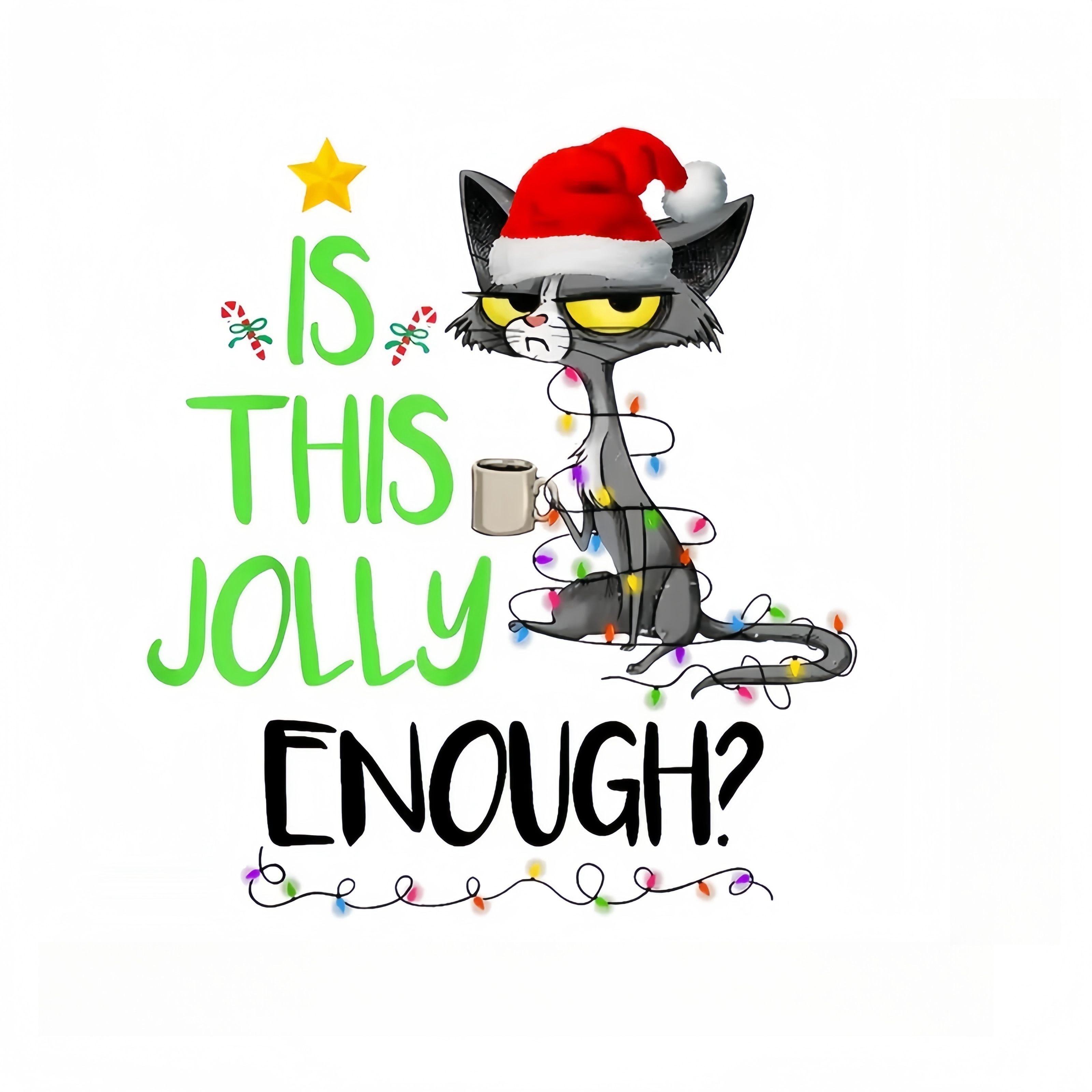 

Diy Christmas Iron-on Transfer Sticker - Cat, Hat & - , Washable For T-shirts, Jeans, Hoodies & Backpacks