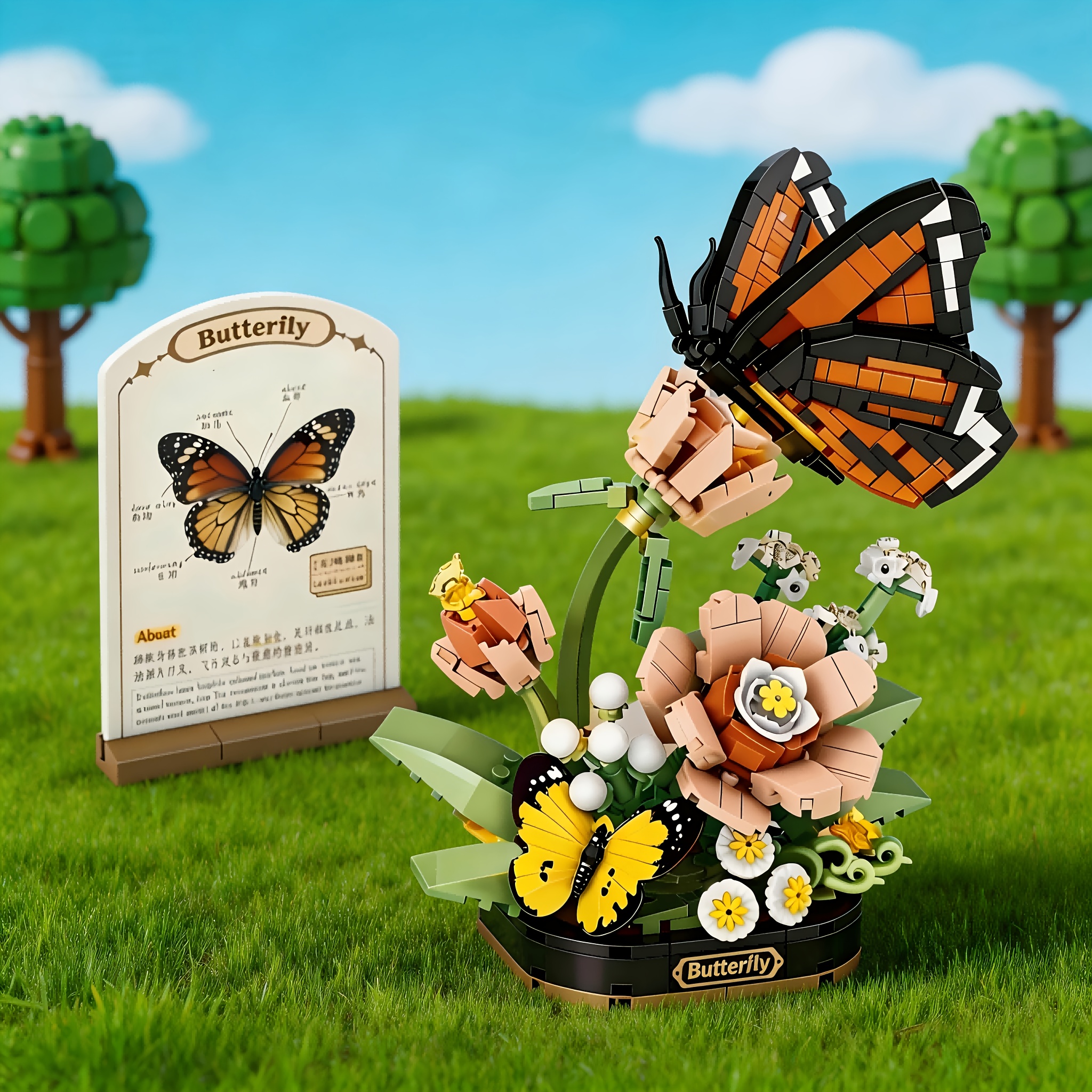Creative Butterfly Building Block Set, Non-Light Model