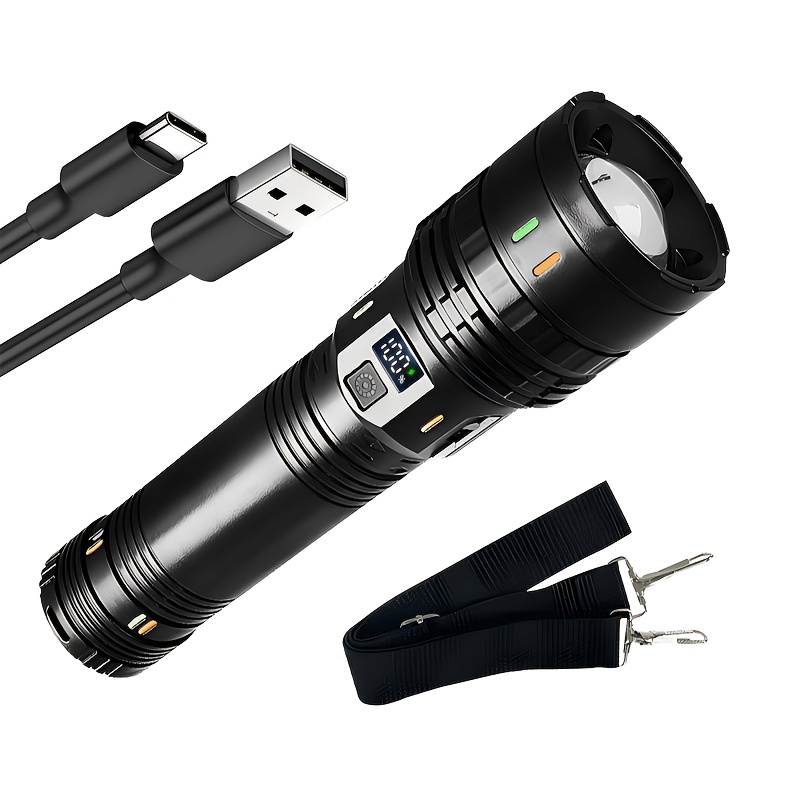 E-shop Diese ultrahelle LED-Taschenlampe mit ausziehbarem Griff verfügt über einen hochintensiven Strahl, einen Akku mit großer Kapazität, ein