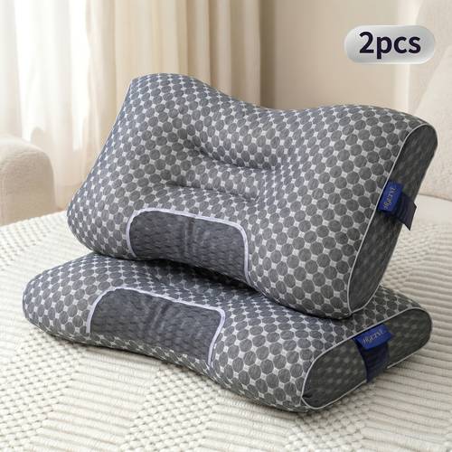 2pcs neck pillows made of breathable fabric that prevents sweatiness during long wear features a removable zippered pillowcase ergonomically the neck for comfortable use relieves shoulder and neck pressure