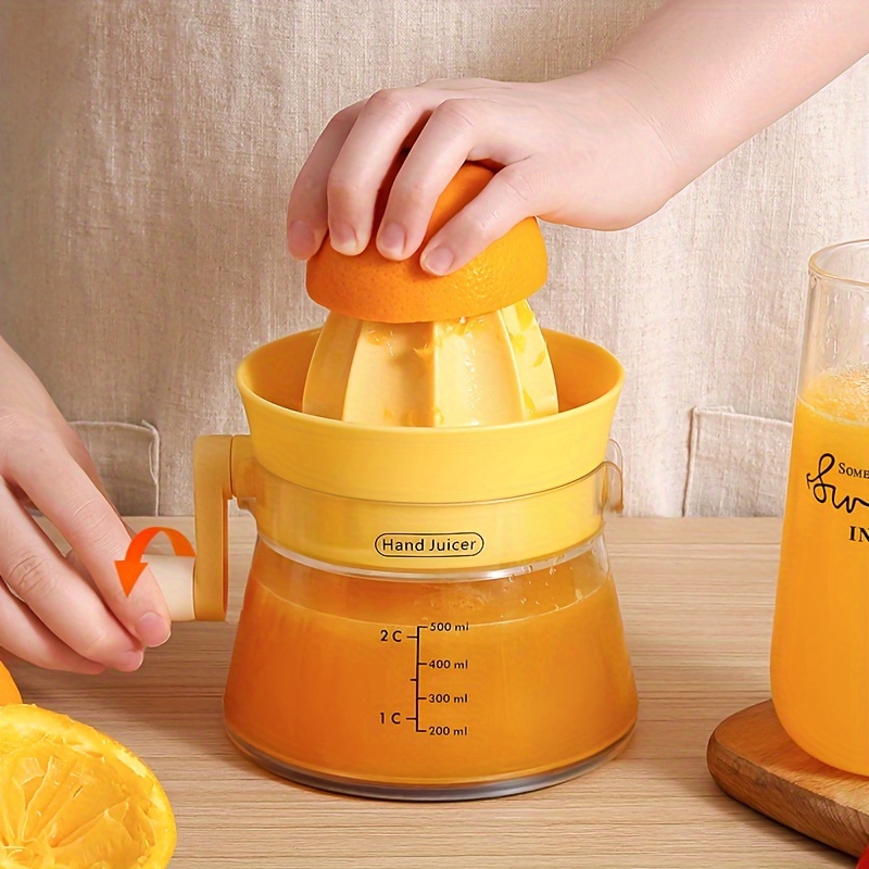 TEMU 1pc Manual Juicer With Built-in Measuring, Multifunctional Manual Squeezer For Lemons, Limes, Orange, Restaurant Kitchen Gadgets