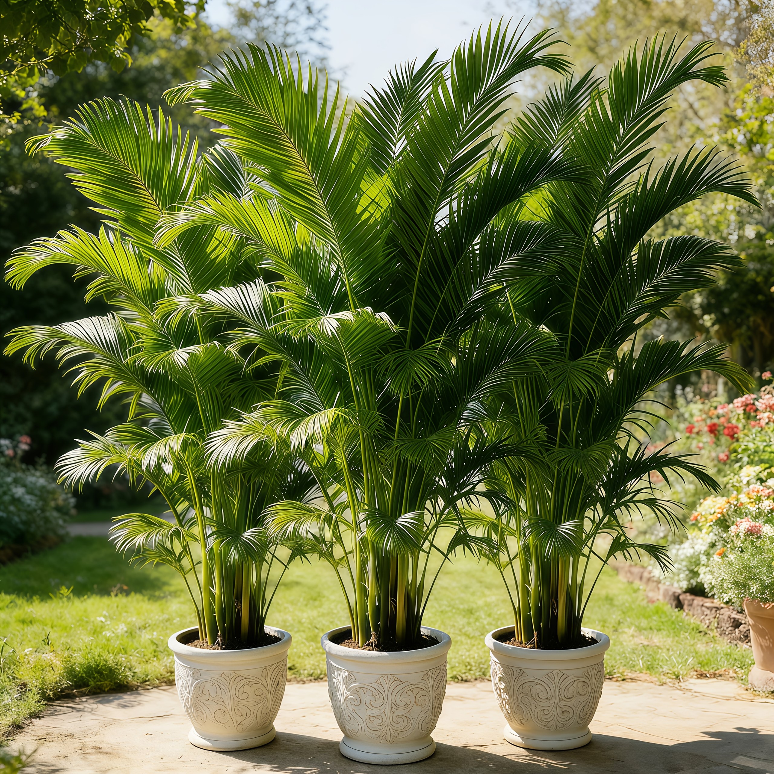 Special Offer for a Single Piece - Large Outdoor Artificial Plant - Fan Palm | Huge Thick Broad Leaves, Lush And Expansive Crown, Highly Decorative | Suitable for Various Settings Such As Indoor/Outdoor Gardens, Yards, Lawns, Balconies, Porches