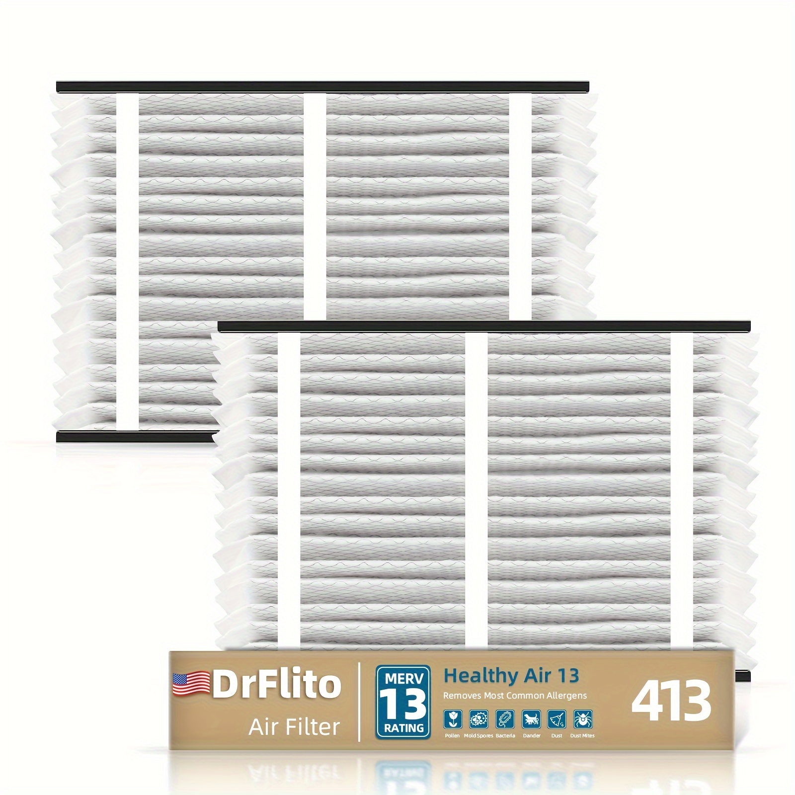 

413 Replacement Filter For Air Purifiers - 13, Allergy, 16x25x4 Air Filter