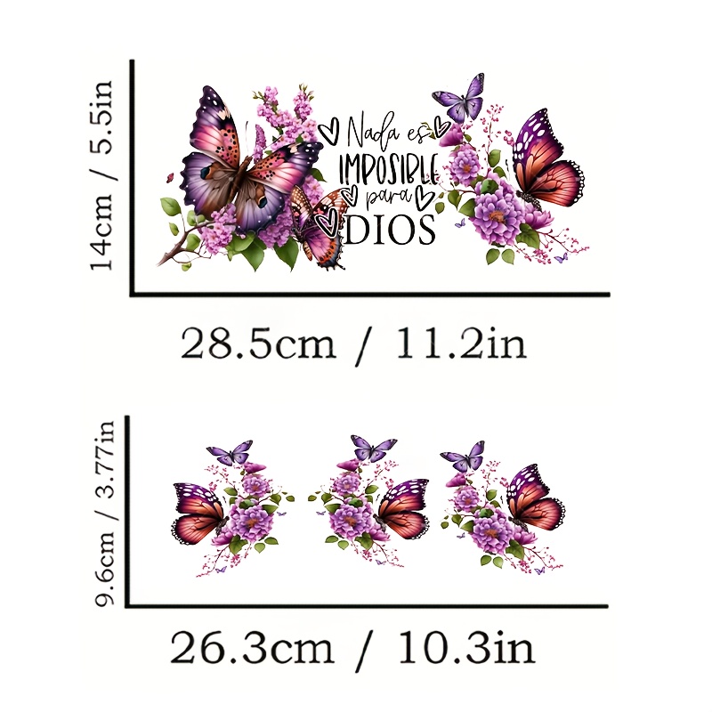 TEMU 2pcs/set Faith And Positive , Waterproof Erasable Uv Dtf Transfer Paper Set. Suitable For 40oz Glass Coffee Cups, Mugs, Ceramics, Decorations,