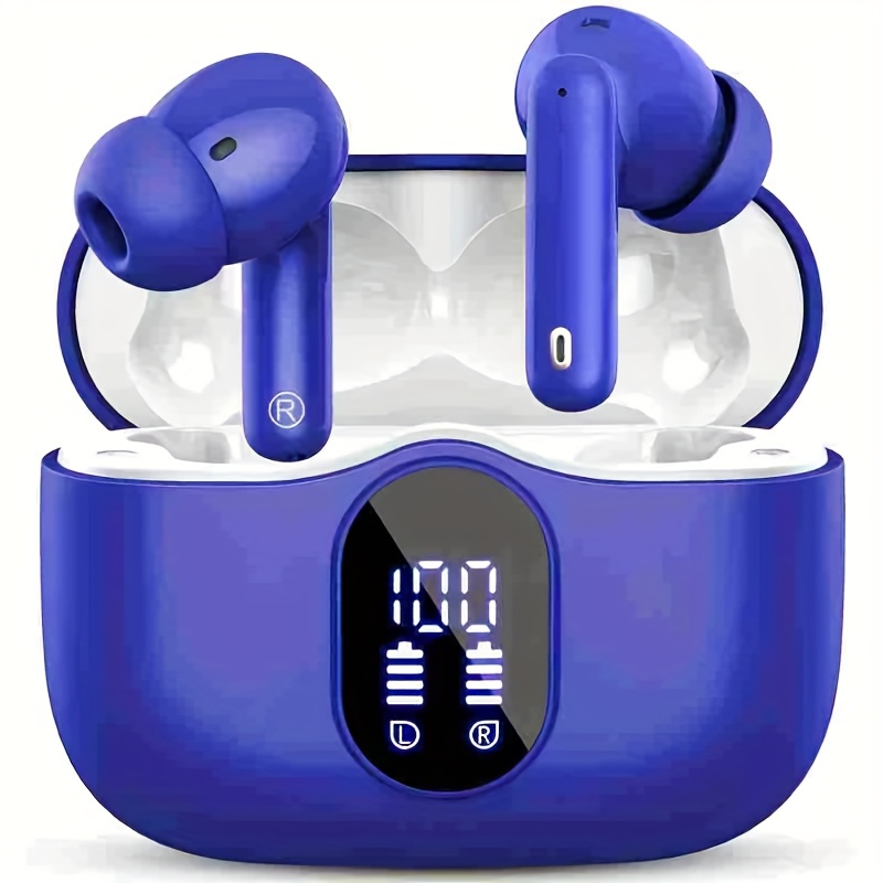 TEMU Wireless Wireless Earphones | 5.3 Generation Subwoofer Stereo, Microphone, Led Display, 90 Hours Time, Compatible With All Smartphones, Suitable