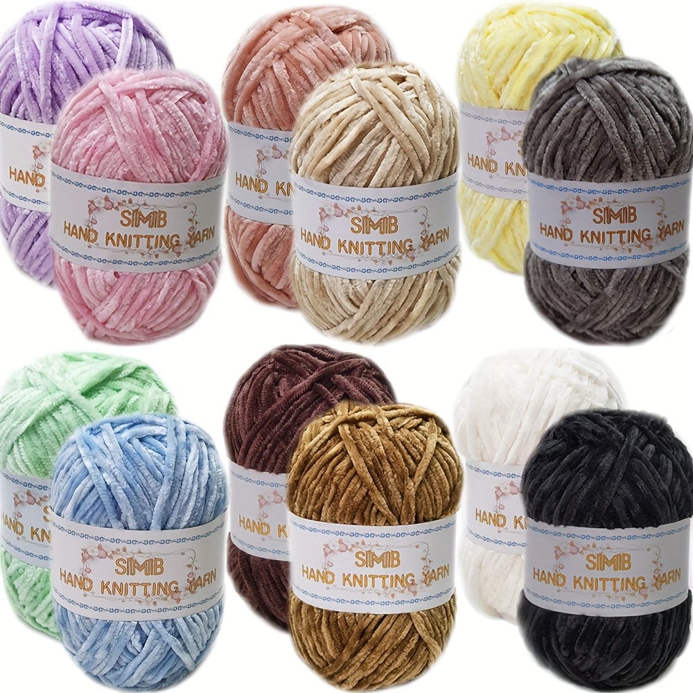 

High Quality Velvet Yarn Soft And Comfortable Polyester Chenille Suitable For Knitted Balls (50g*12pcs=600g)